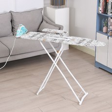 熱銷燙衣板家用熨衣板，電熨斗板加固可折疊加長燙墊板燙衣架特價, 藍花白色,簡易版-A