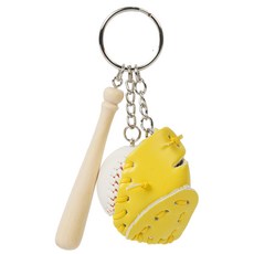 7색 야구 키링 야구공 글러브 키홀더 베이스볼 야구선수 굿즈 스포츠 열쇠고리, 글러브_옐로우, 2개