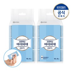 크리넥스 마이비데 클린케어 미니 번들, 20g, 10매입, 12개