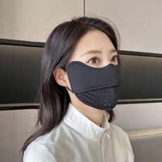 쿨마스크 자외선 차단 햇빛 골프 여름 안면 복면 마스크 사이클링 스포츠 야외 차단 러닝 조절 자외선 얼굴 패션 남녀공용 가능한 여름, black