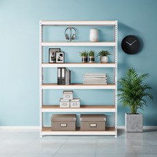 스피드랙 V2 스탠드 선반 6단 1100 x 400 x 1800 mm, 화이트