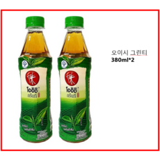 태국음료 오이시 그린티 오리지널 oishi 녹차, 2개, 380ml