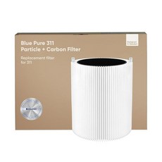 BLUEAIR Blue Pure 311 정품 교체 필터 입자 및 활성탄 Blue Pure 311 공기 청정기에 적합 (자동 아님), 1개