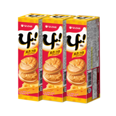 오리온제과 나 샌드 치즈크림, 77g, 3개