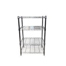 【菁炭元素】四層鐵力士架 (45X60X90CM) - 波浪架/置物架/電器架/貨架, 無輪, 1個
