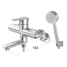 含蓮蓬頭 尺寸154, DAY&DAY日日家居-ED-HS4016 不鏽鋼無鉛沐浴龍頭, 1個