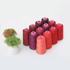 무형광 [45수2합 고강력코아사] 2500m 12색 와인 자주 버건디 레드계열 재봉실 미싱실 자수실겸용, 515 진한레드, 1개