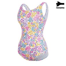 Renoma女款花朵U-BACK連身泳衣 RN-LS2D802