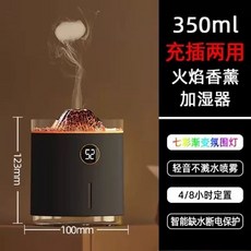 무드등 사무실 리모컨 열차 미니 레트로기차가습기 탁상용, C. 블랙 충전 350ML 조명 디스플레이