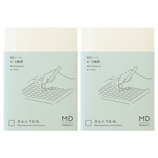 미도리 MD 프로덕트 A7 노트, 격자 A, 2개