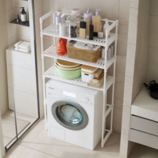 성희 튼튼한 3단 건조기 세탁기 공간 절약 멀티 수납 선반, 1개, 화이트