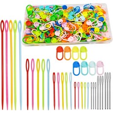 델리아보 49개 실 바늘 세트 실용 모듬 크로셰 및 다닝 태피스트리 뜨개질 바느질 직조용 키트, Colorful 229Pcs