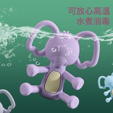 嬰兒牙膠大象造型磨牙棒 寶寶收納盒玩具, 1個, 1個, PP盒子