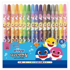 종이나라 핑크퐁 나라색연필, 1개, 16색