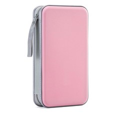 리오보드 DVD 케이스 96 용량 CD 휴대용 홀더 보관 하드 플라스틱 지갑 차량용 정리함, 라이트 pink, 1개, 라이트 핑크