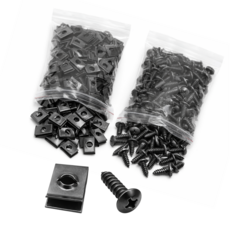 U자 클립 너트 나사 세트 자동차 패널 고정 스피드너트 판넬 브라켓 고정용, 50세트