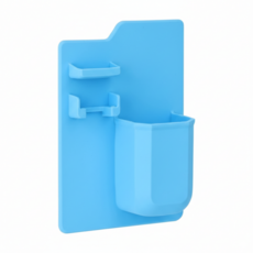 벨로나이트 욕실용품 정리 실리콘 칫솔걸이, 블루, 1개