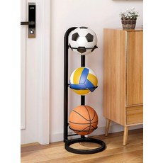 농구공 받침대 공거치대 축구공 진열대 보관함 실내 블랙 조립식 블랙 3칸, 캐비닛 엣지 블랙 4단 후크포함