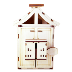 創藝天時 魔幻老屋木鎖存錢筒 DIY木製組裝 STEAM玩具, 詳見包裝, 1個