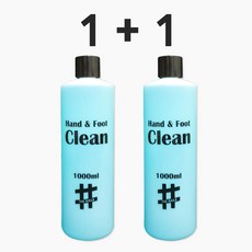 [더네일샵] 1+1할인 더네일샵 핸드앤풋클린 대용량손발소독제 네일도구소독 1000ml, 1L, 2개