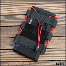 野戰搖滾 SECTOR SEVEN 袋熊快拔戰術手機袋手機腰包水壺袋無線電袋彈匣袋雨傘袋側背, 黑色/紅繩, 1個