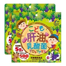 유니 매트 리켄 어린이 간유 & 유산균 드롭 구미 100 마리 × 2 개