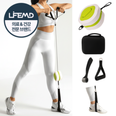 라이프엠디 파워 조절 도어 앵커 저항 밴드 전신 근력 코어 멀티 홈트레이닝 기구 실내 헬스 홈트 스트레칭밴드 문틈 운동밴드, 1개, LMD063E(그린