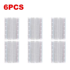 400 포인트 솔더리스 PCB 브레드보드 미니 범용 테스트 프로토보드 버스 테스트 회로 보드용 DIY 브레드보드 1 10, 6 pcs