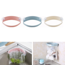 싱크대 코너 비닐걸이 접이식 흡착식 봉투거치대 음식쓰레기 봉지 홀더, 1개