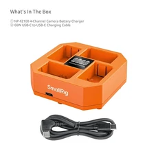 SmallRig 4839 NP-FZ100 소니 A7m3 카메라 배터리 등을 위한 4채널 충전기, 01 4839, 01 4839