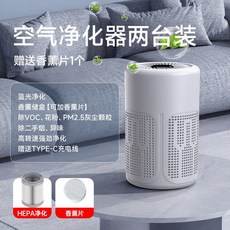 미니 공기청정기 360도 음이온 원룸 UV살균 공기청정기 가정용 소형 저소음, G. 2개 플래그십 프로 버전 교체필터엘리먼트 2개 음, 1, G. 2개 플래그십 프로 버전 교체필터엘리먼트 2개 음