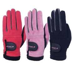 [기가골프] 논슬립 방한 파크골프장갑 여성용(양손)_GA4525L, 핑크M