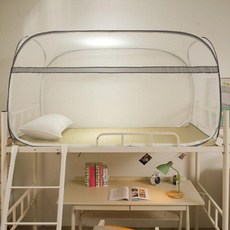 이층침대 모기장 원터치 기숙사 방충망 텐트, A. 심플 그레이