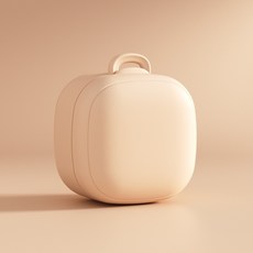 寶寶牙膠防掉鏈 奶嘴鏈 奶嘴收納盒 奶嘴防掉繩 嬰兒食品級 可水煮防掉鏈 固齒器矽膠防掉鏈 矽膠一體式奶嘴鏈 奶嘴收納盒, 矽膠奶嘴收納盒【杏色】, 1個