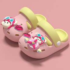 小熊兒童拖鞋夏季室內家居防滑嬰幼兒女寶寶1-8歲涼拖男童洞洞鞋