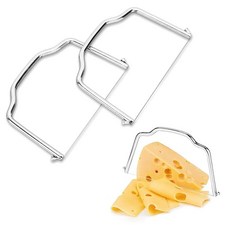 CHANJIF 치즈 커터 2개 세트 스테인리스 커터 치즈 햄 절단 도구 버터 커터 그립감이 편안한 컷 다기능 주방 그리고 베이킹용품 가정용