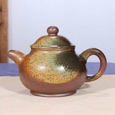 陶瓷茶壺 復古風格, 宜興紫砂壺純全手工原礦紫泥潘壺壺柴燒紫砂壺柴燒窯變壺 220cc1入 -, 1個, 220L