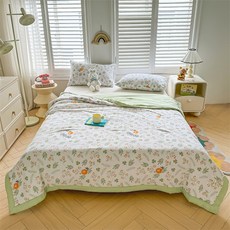 여름용 이불 2인용 세탁기 사용 가능 여름 에어컨 이불 여름 이불~, 150*200cm(색상 랜덤 발송) 재고 소진 시 판매, 녹색 공룡