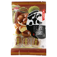 拉曼栗子饅頭8入，日式傳統點心，獨立包裝方便攜帶，口感綿密香甜，下午茶點心首選, 120g, 1袋