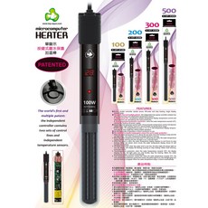 TOP 水族箱加熱器 離水斷電保護, 1個, 達普 100W 單顯離水保護加溫器