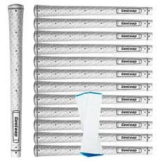 Geoleap 골프 그립 13개 세트 - 15개의 테이프와 그립이 있는 그립 모든 수리 키트 포함 메모리 포인트는 손 배치를 돕습니다 골판지 텍스처 컨트롤이 프리미엄 고무, Geoleap 골프 그립 13개 세트 - 15개의 테이, 1개