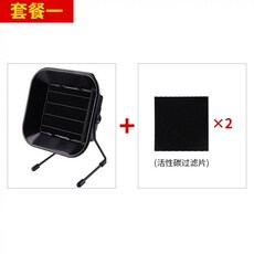 납흡연기 소형 산업용 냄새 용접 연기흡입기 탁상용 연기 환기, B. 활성탄 폼 2개 포함