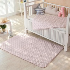 쁘리엘르 디유 순면 유아 누비 방수 패드, pink, 1개