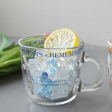 유리컵 아델리아 레터링 쥬스컵 맥주컵 고블렛