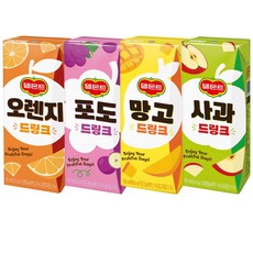 델몬트 (오렌지x8 포도x8 사과x8 망고x8)4종혼합 190mlX32팩, 1.오렌지x8 포도x8 사과x8 망고x8, 190ml, 1세트