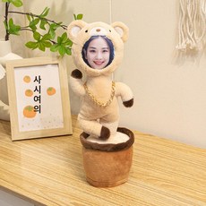 저스트조이 얼굴인형제작 프린팅 DIY 봉제 포토인형, 1개, 작은 곰, 1cm