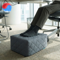 새로그린 국산 쿠션 발받침대 책상 사무실 다리받침대 풋레스트 발쿠션 16cm, 차콜 16cm