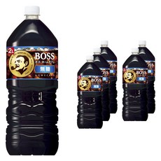 日本 BOSS 家庭號黑咖啡 無糖, 6瓶, 2L