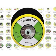 5吋專業級雙動隨機軌道砂磨墊 適用於DIY金屬打磨, 10個