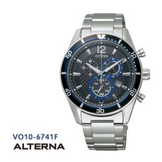 CITIZEN VO10-6741F 炫藍三眼計時腕錶, 1個